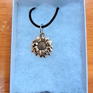 Light Gold Sunflower Necklace